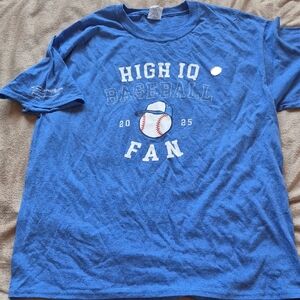 Blue High IQ Baseball Fan Unisex T-Shirt